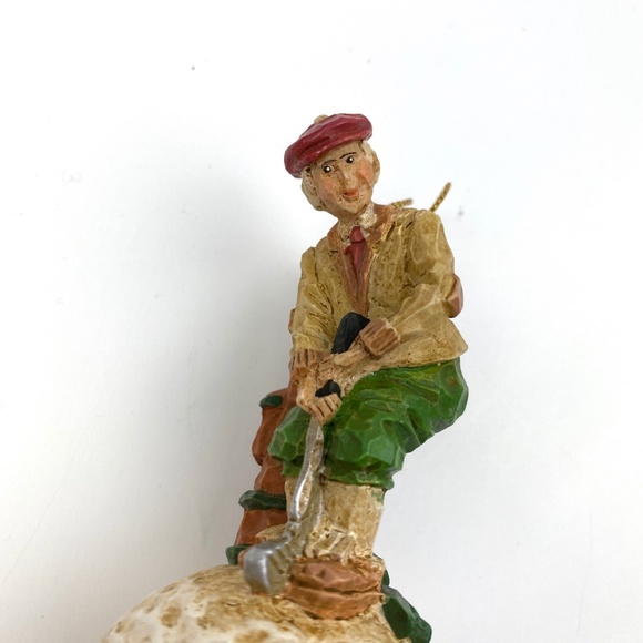 Golfers On Golf Ball On Golf Tee Christmas Ornaments Bag Clubs Putter (4) VTG - Picture 10 of 10